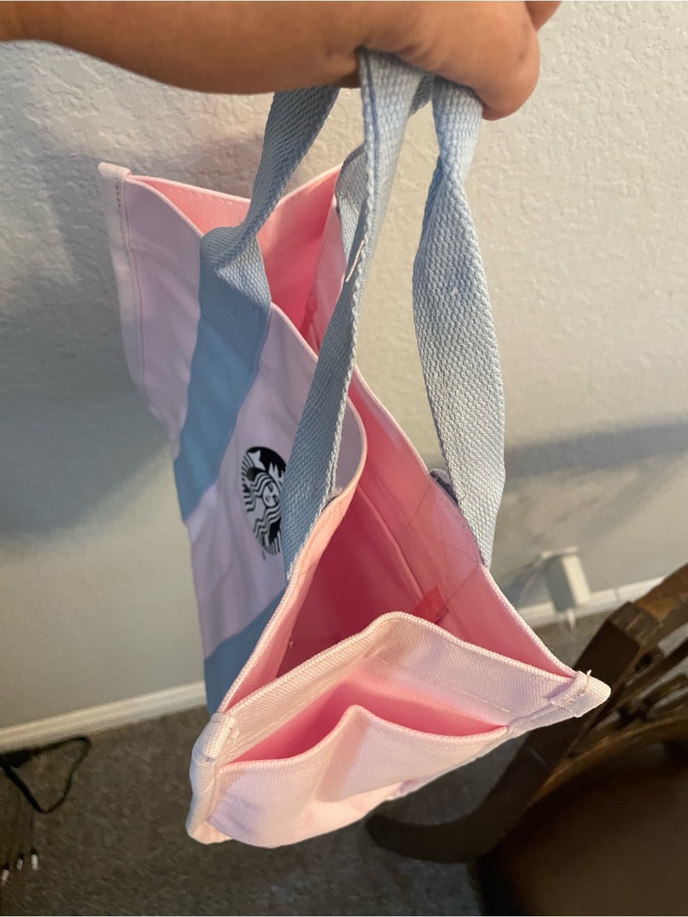 Starbucks Pink Canvas Tote with Light Gray Straps - Picture 10 of 11